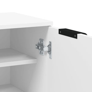 Παπουτσοθήκη Λευκή 59x35x100,5 εκ. από Επεξεργασμένο Ξύλο