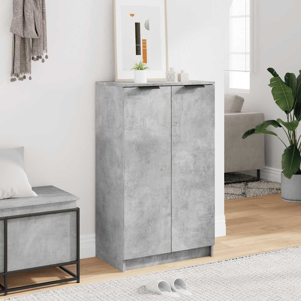 Παπουτσοθήκη Γκρι Σκυροδέματος 59x35x100,5 εκ. Επεξεργασμένο Ξύλο - Pakobazaar