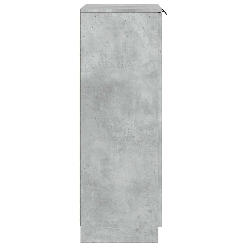 Παπουτσοθήκη Γκρι Σκυροδέματος 59x35x100,5 εκ. Επεξεργασμένο Ξύλο - Pakobazaar