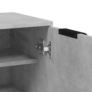 Παπουτσοθήκη Γκρι Σκυροδέματος 59x35x100,5 εκ. Επεξεργασμένο Ξύλο - Pakobazaar