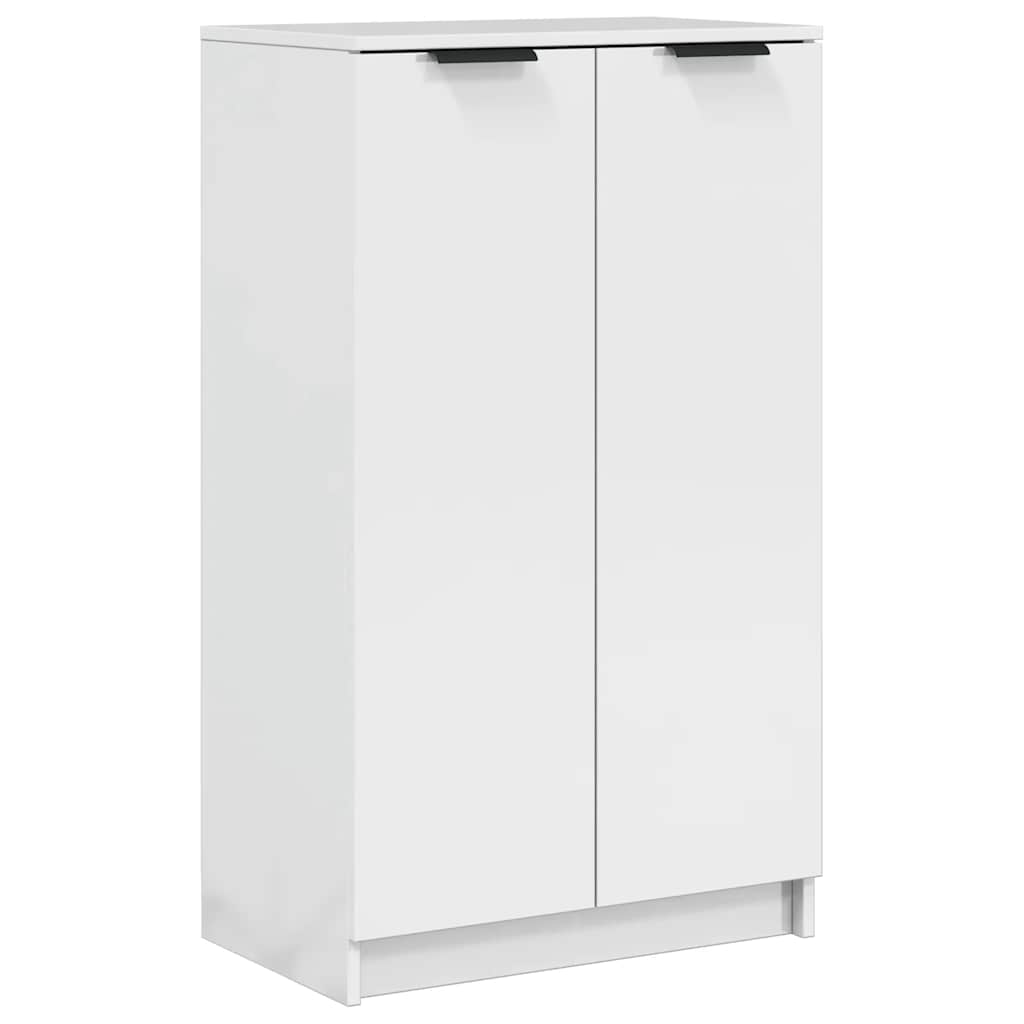 Παπουτσοθήκη Γυαλιστερό Λευκό 59x35x100,5 εκ. Επεξεργασμένο Ξύλο