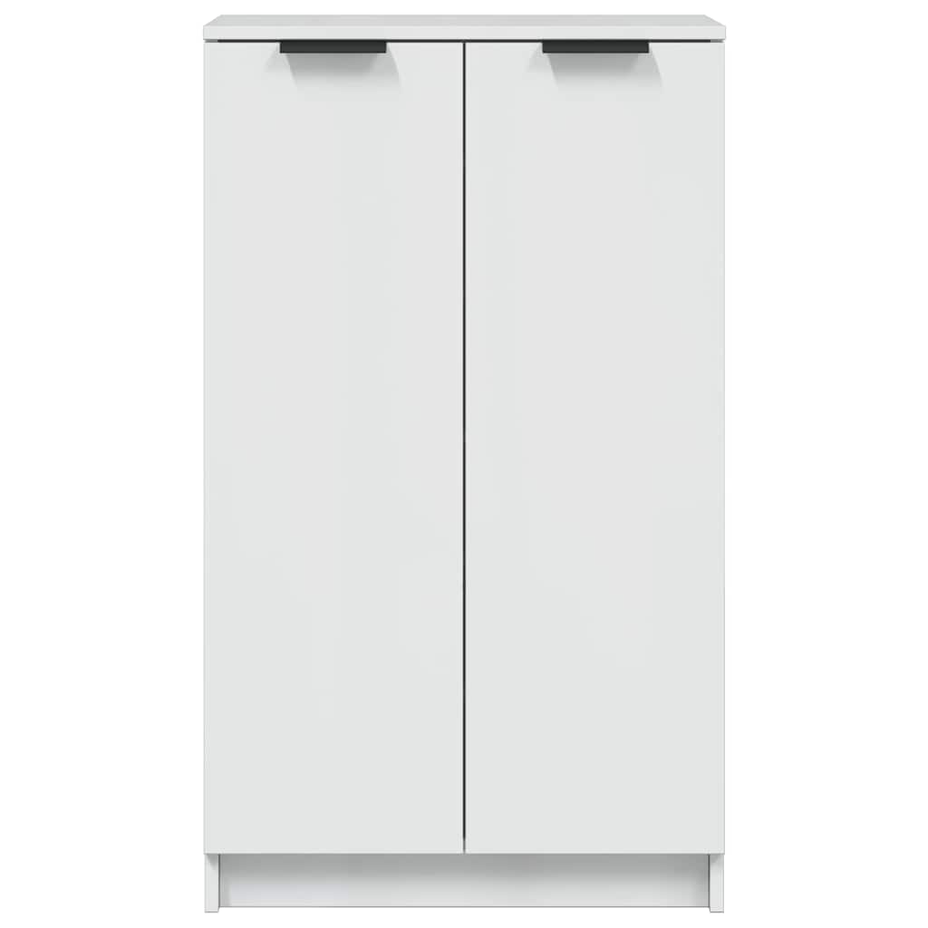 Παπουτσοθήκη Γυαλιστερό Λευκό 59x35x100,5 εκ. Επεξεργασμένο Ξύλο