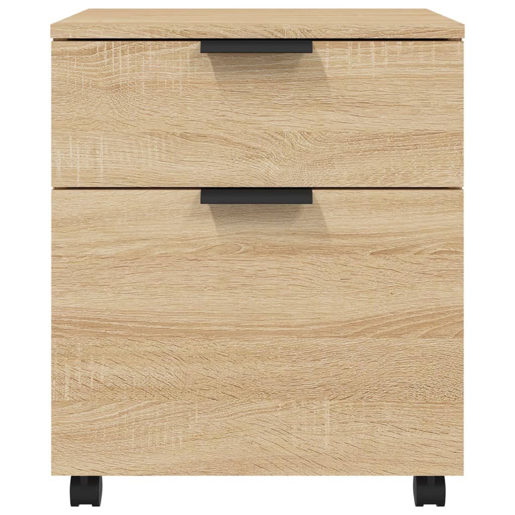 Αρχειοθήκη Φορητή Sonoma Δρυς 45x38x54 εκ. Επεξ. Ξύλο με Ρόδες - Pakobazaar