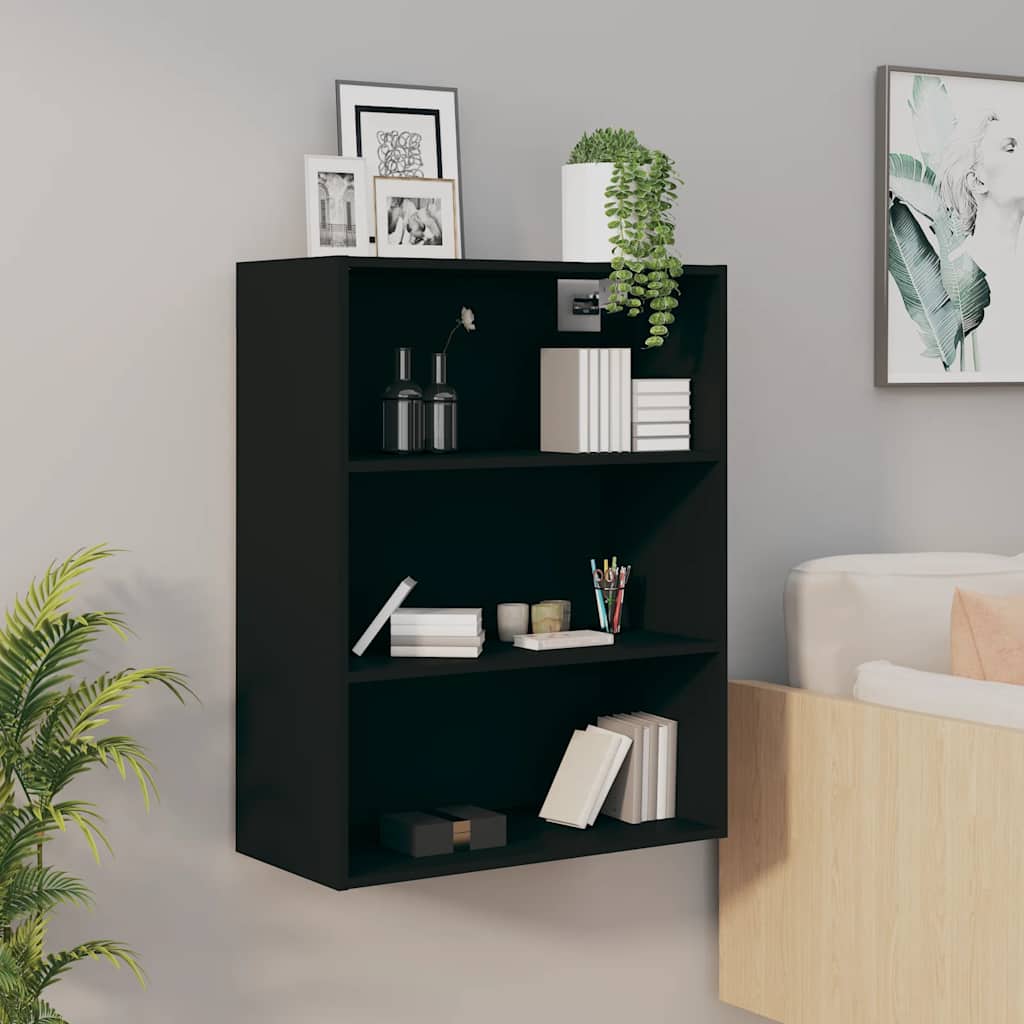 Ντουλάπι Τοίχου Κρεμαστό Μαύρο 69,5 x 32,5 x 90 εκ. - Pakobazaar