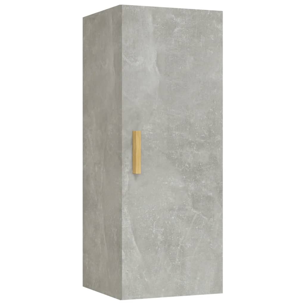 Ντουλάπι Τοίχου Γκρι Σκυρ. 34,5x34x90 εκ. Επεξεργασμένο Ξύλο - Pakobazaar