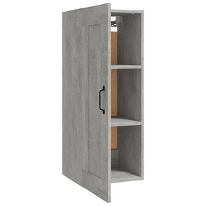 Ντουλάπι Κρεμαστό Γκρι Σκυροδέματος 35x34x90 εκ. Επεξ. Ξύλο - Pakobazaar