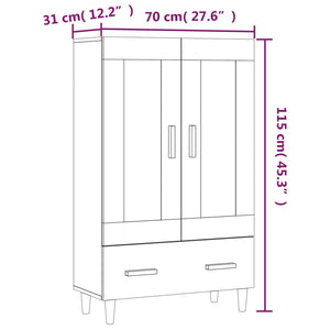 Ντουλάπα Sonoma Δρυς 70 x 31 x 115 εκ. από Επεξεργασμένο Ξύλο - Pakobazaar
