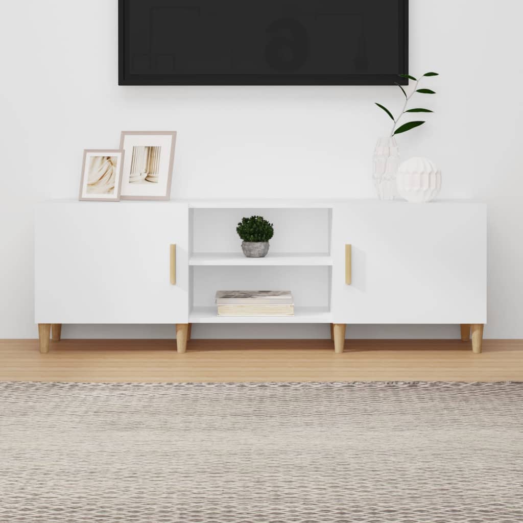Έπιπλο Τηλεόρασης Λευκό 150 x 30 x 50 εκ. Επεξεργασμένο Ξύλο - Pakobazaar
