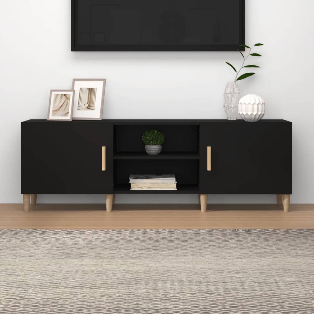 Έπιπλο Τηλεόρασης Μαύρο 150 x 30 x 50 εκ. Επεξεργασμένο Ξύλο - Pakobazaar
