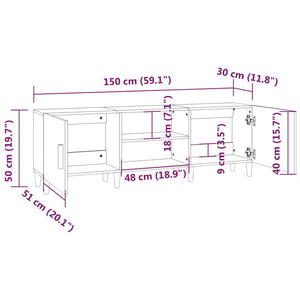 Έπιπλο Τηλεόρασης Sonoma Δρυς 150x30x50 εκ. Επεξεργασμένο Ξύλο - Pakobazaar