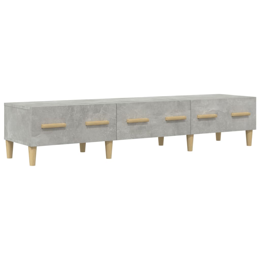 Έπιπλο Τηλεόρασης Γκρι Σκυροδέματος 150x34,5x30 εκ. Επεξ. Ξύλο