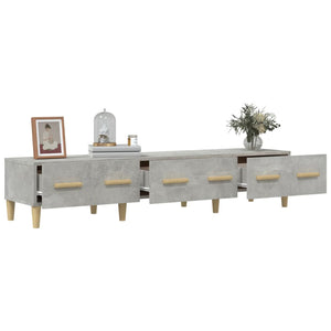 Έπιπλο Τηλεόρασης Γκρι Σκυροδέματος 150x34,5x30 εκ. Επεξ. Ξύλο