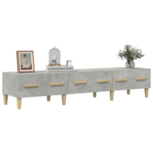 Έπιπλο Τηλεόρασης Γκρι Σκυροδέματος 150x34,5x30 εκ. Επεξ. Ξύλο