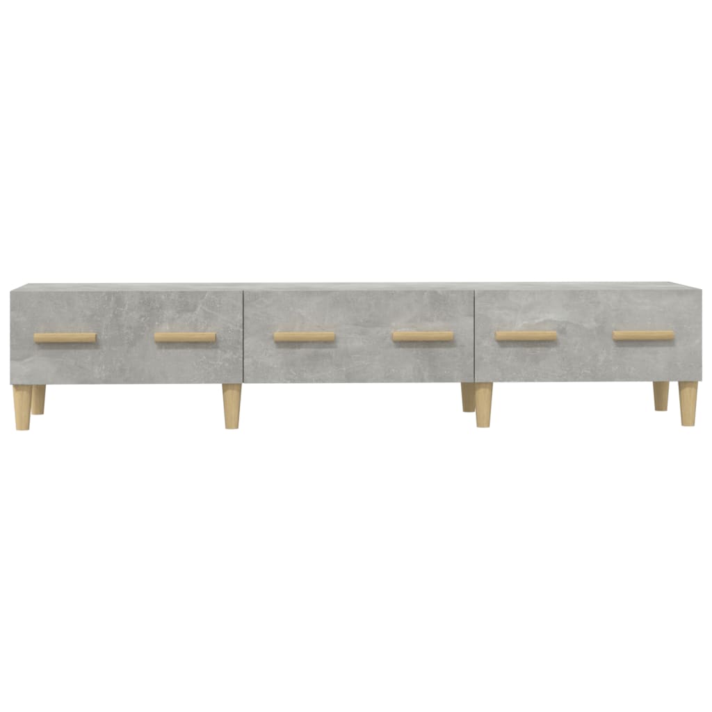 Έπιπλο Τηλεόρασης Γκρι Σκυροδέματος 150x34,5x30 εκ. Επεξ. Ξύλο
