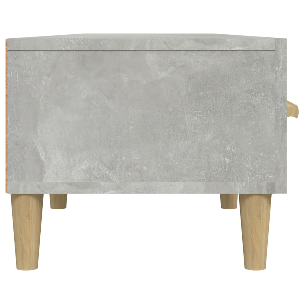 Έπιπλο Τηλεόρασης Γκρι Σκυροδέματος 150x34,5x30 εκ. Επεξ. Ξύλο