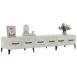 Έπιπλο Τηλεόρασης Γκρι Σκυροδέματος 150x34,5x30 εκ. Επεξ. Ξύλο