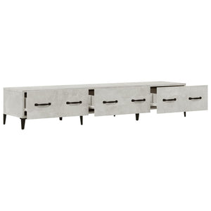 Έπιπλο Τηλεόρασης Γκρι Σκυροδέματος 150x34,5x30 εκ. Επεξ. Ξύλο