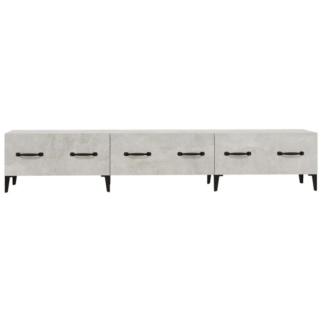 Έπιπλο Τηλεόρασης Γκρι Σκυροδέματος 150x34,5x30 εκ. Επεξ. Ξύλο