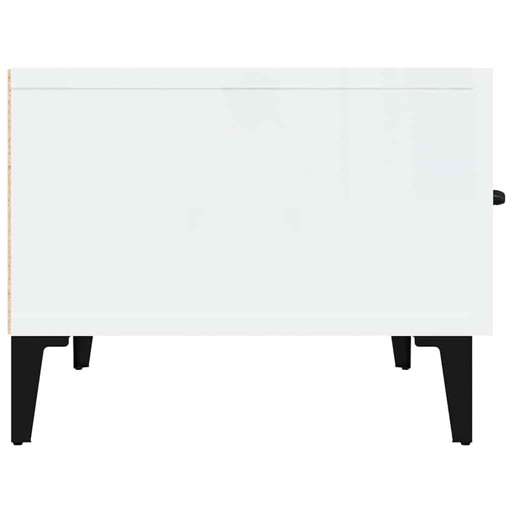 Έπιπλο Τηλεόρασης Γυαλ. Λευκό150x34,5x30εκ.Επεξεργασμένο Ξύλο