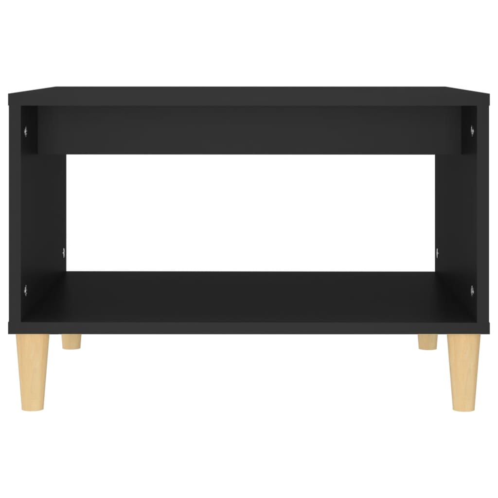 Τραπεζάκι Σαλονιού Μαύρο 60x50x40 εκ. από Επεξεργασμένο Ξύλο - Pakobazaar