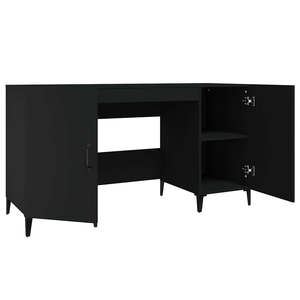 Γραφείο Μαύρο 140 x 50 x 75 εκ. από Επεξεργασμένο Ξύλο
