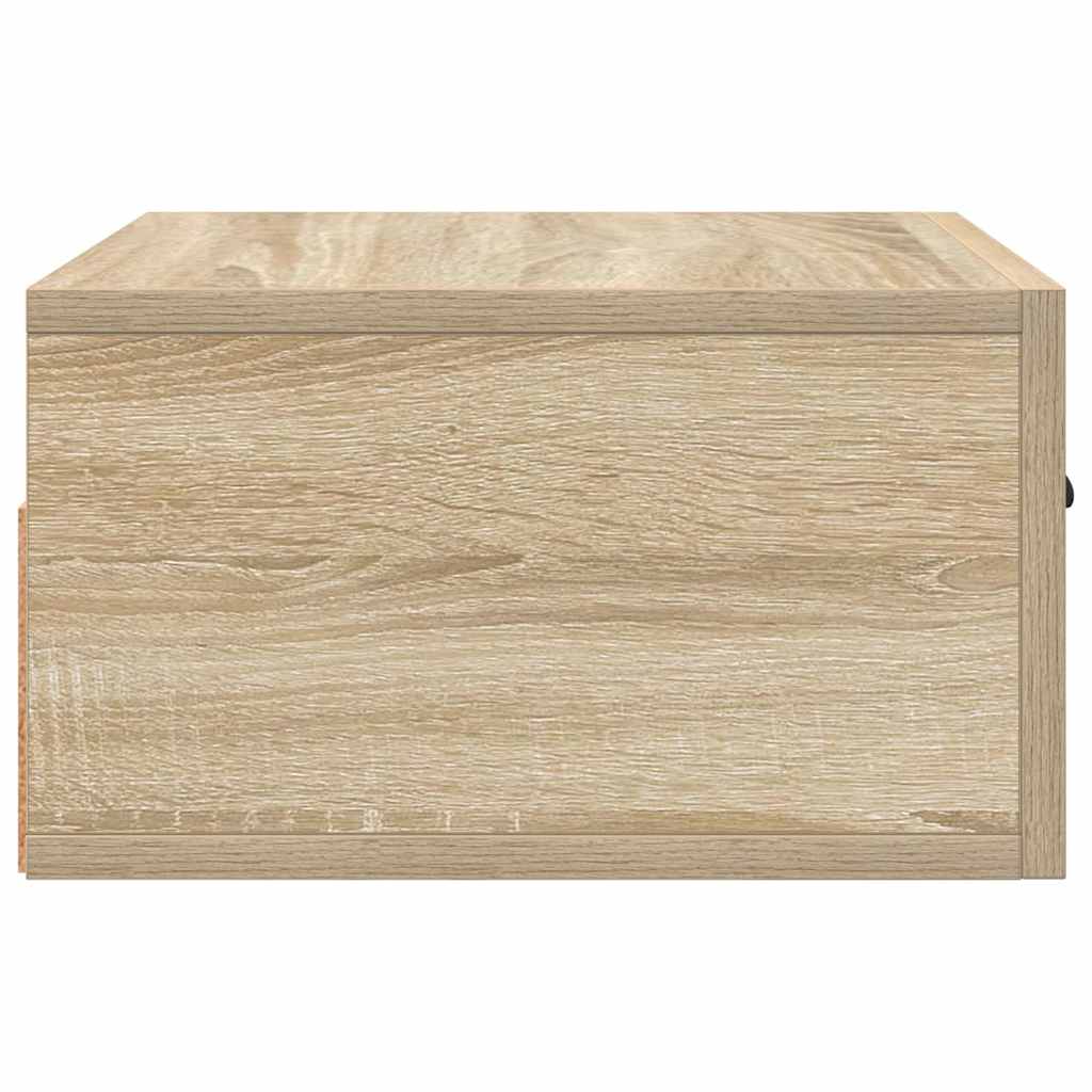 Κομοδίνα Επιτοίχια 2 τεμ. Sonoma Δρυς 35 x 35 x 20 εκ.