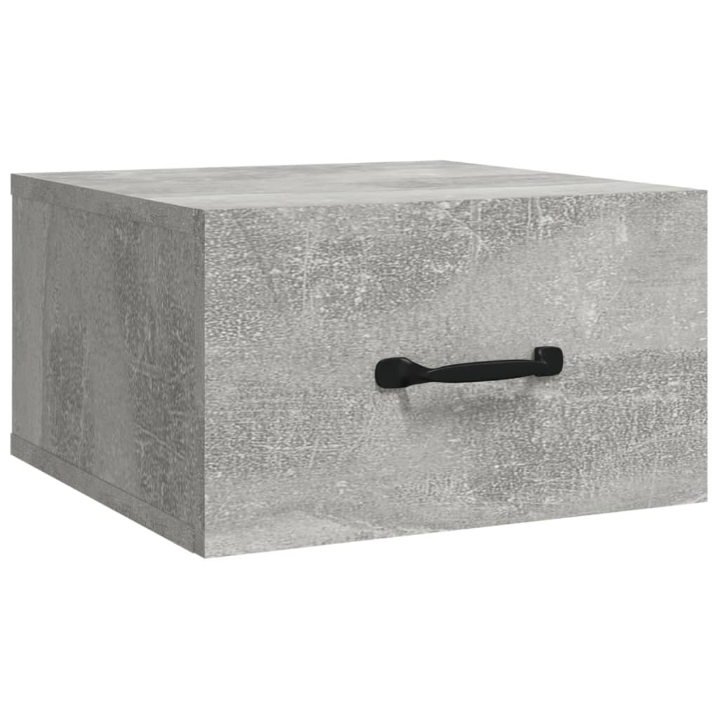 Κομοδίνο Επιτοίχιο Γκρι Σκυροδέματος 35 x 35 x 20 εκ.