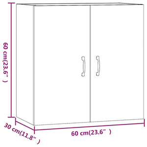 Ντουλάπι Τοίχου Sonoma Δρυς 60x31x60 εκ. Επεξεργασμένο Ξύλο - Pakobazaar