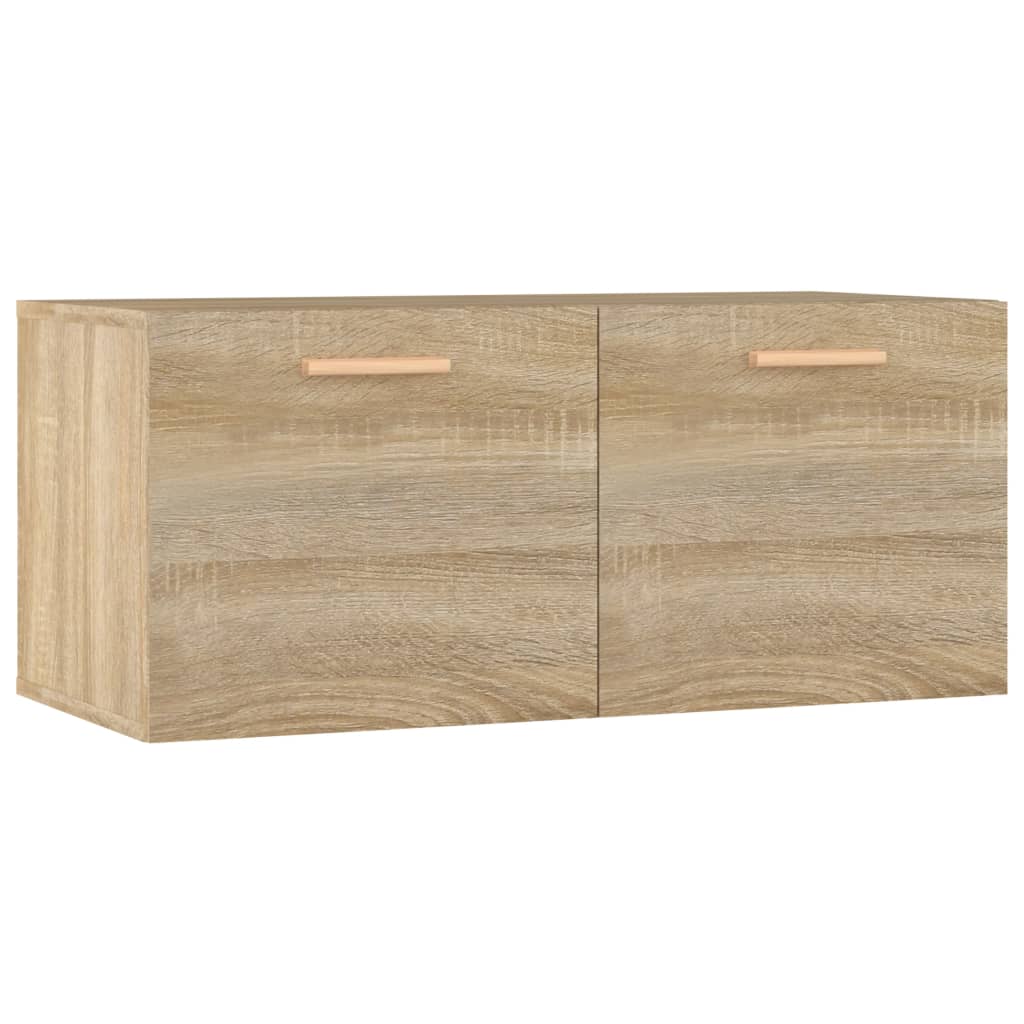 Ντουλάπι Τοίχου Sonoma Δρυς 80x35x36,5 εκ. Επεξεργασμένο Ξύλο - Pakobazaar