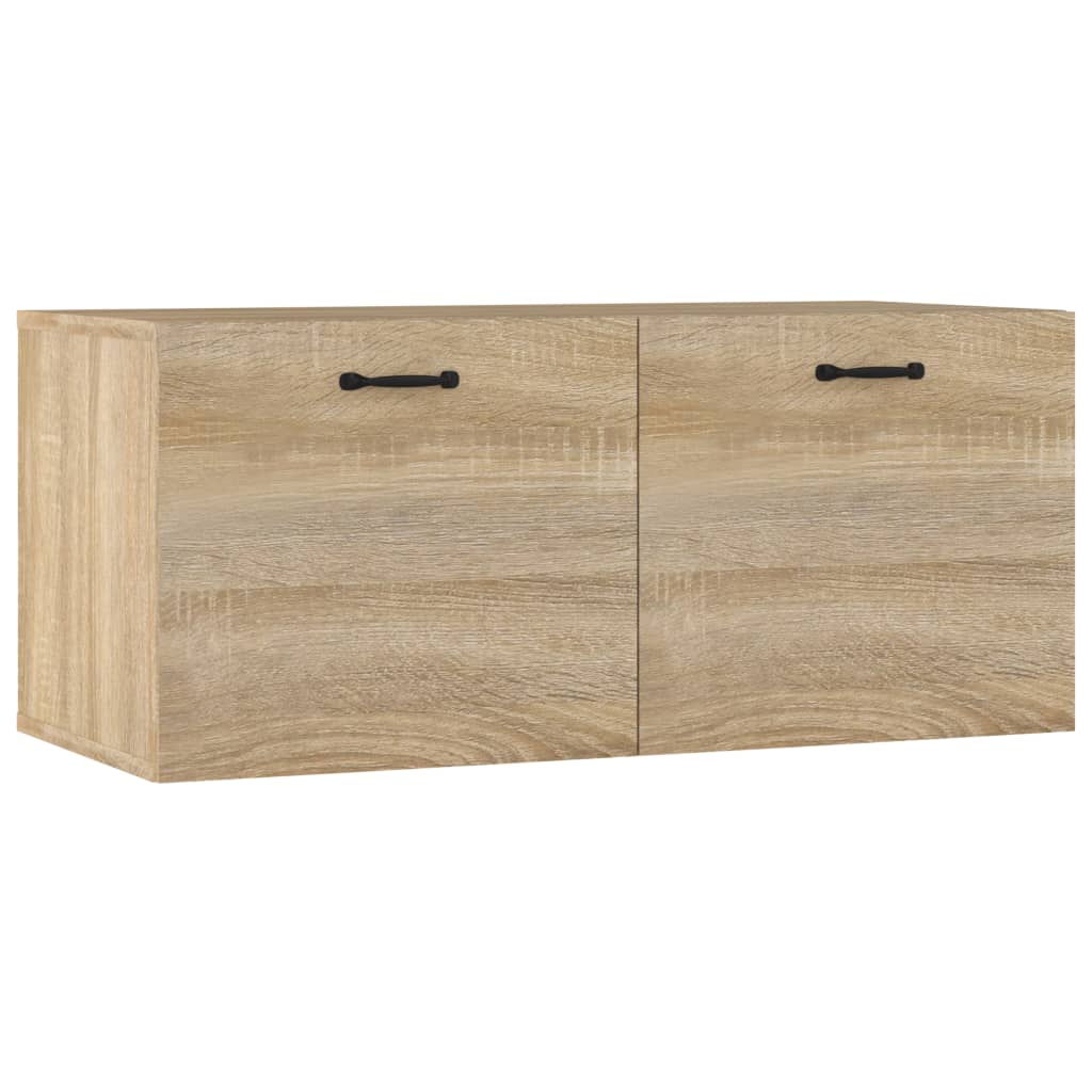 Ντουλάπι Τοίχου Sonoma Δρυς 80x35x36,5 εκ. Επεξεργασμένο Ξύλο - Pakobazaar
