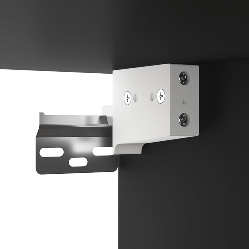 Ντουλάπι Τοίχου Μαύρο 100x36,5x35 εκ. από Επεξεργασμένο Ξύλο