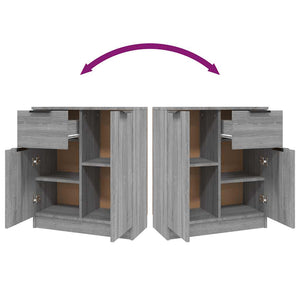Μπουφές Γκρι Sonoma 60x30x70 εκ. από Τεχνητό Ξύλο - Pakobazaar