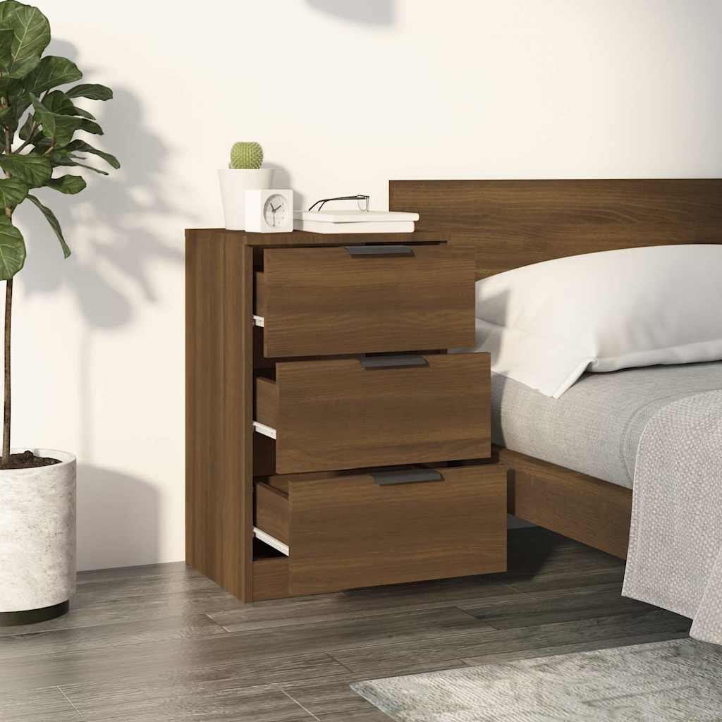 Κομοδίνο Καφέ Δρυς 40x36x65 εκ. - Pakobazaar