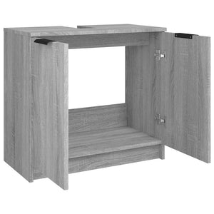 Ντουλάπι Μπάνιου Γκρι sonoma 64,5x33,5x59 εκ Επεξεργασμένο Ξύλο