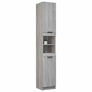 Ντουλάπι Μπάνιου Γκρι Sonoma 32x34x188,5 εκ. Επεξεργασμένο Ξύλο