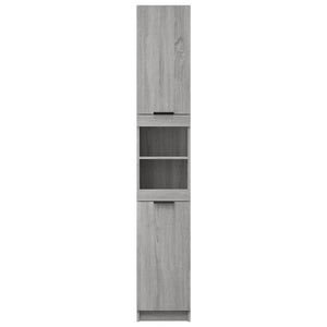 Ντουλάπι Μπάνιου Γκρι Sonoma 32x34x188,5 εκ. Επεξεργασμένο Ξύλο