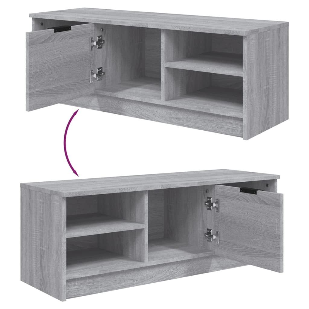 Έπιπλο Τηλεόρασης ΓκριSonoma102x35,5x36,5εκ. Επεξεργασμένο Ξύλο