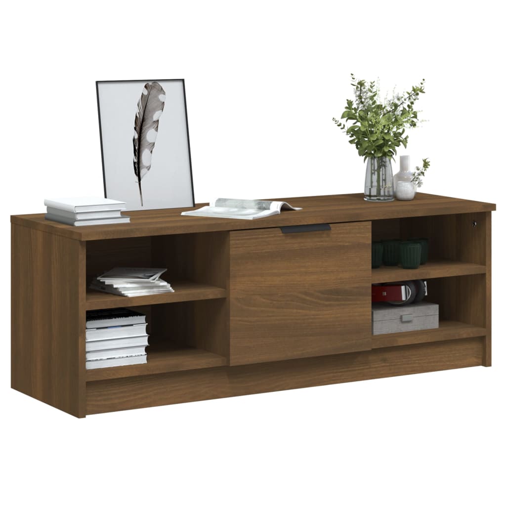 Έπιπλο Τηλεόρασης Καφέ Δρυς 102 x 35,5 x 36,5 εκ. Επεξεργ. Ξύλο