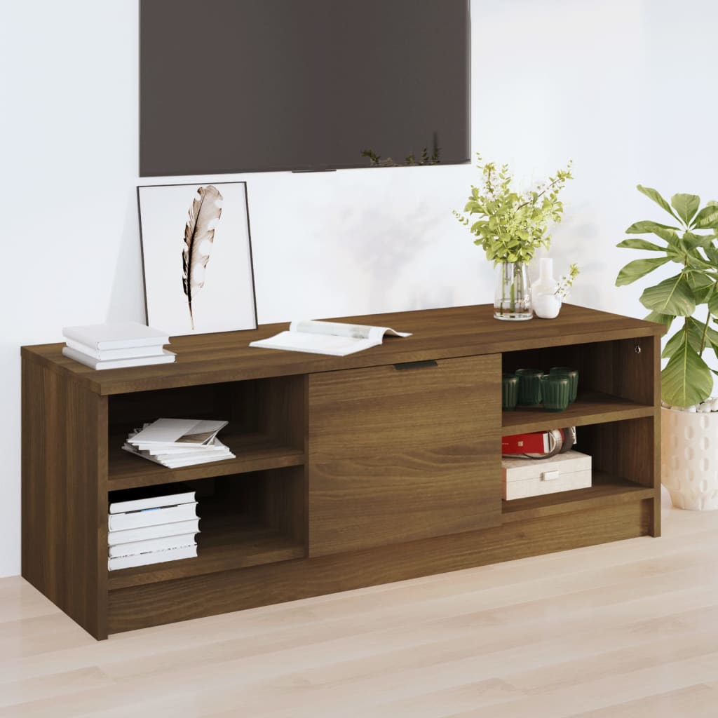 Έπιπλο Τηλεόρασης Καφέ Δρυς 102 x 35,5 x 36,5 εκ. Επεξεργ. Ξύλο