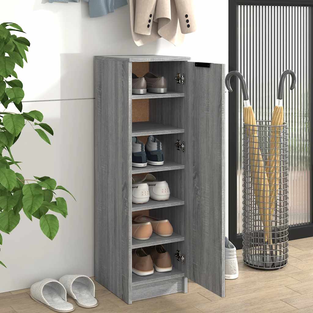 Παπουτσοθήκη Γκρι Sonoma 30x35x100 εκ. από Επεξεργασμένο Ξύλο - Pakobazaar