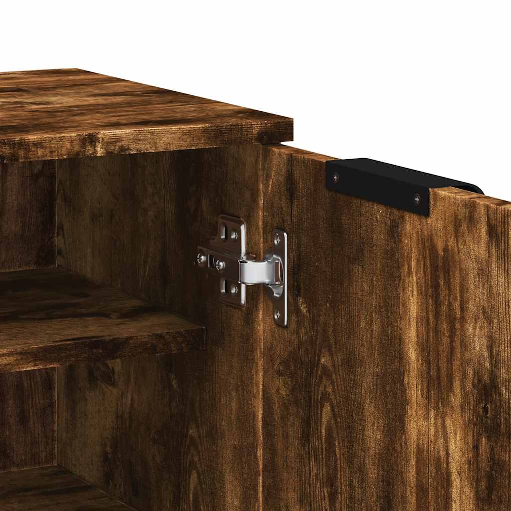 Παπουτσοθήκη Καπνιστή Δρυς 59x35x100 εκ. από Επεξεργασμένο Ξύλο