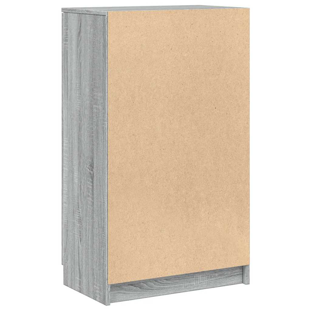 Παπουτσοθήκη Γκρι Sonoma 59x35x100 εκ. από Επεξεργασμένο Ξύλο