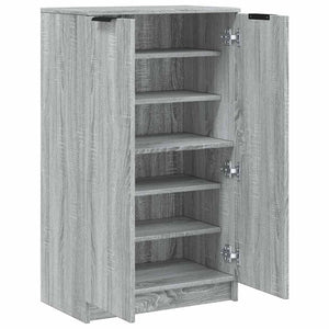 Παπουτσοθήκη Γκρι Sonoma 59x35x100 εκ. από Επεξεργασμένο Ξύλο