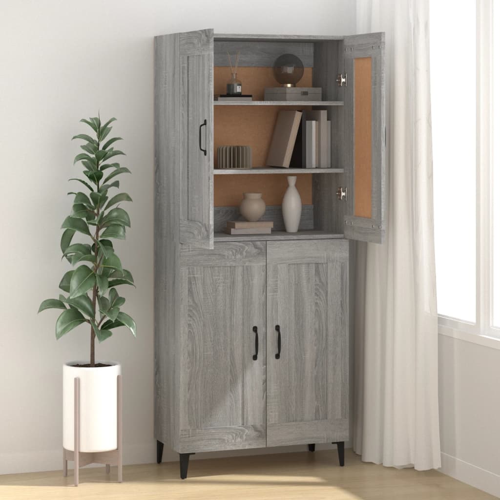 Ντουλάπι Γκρι Sonoma 69,5 x 34 x 90 εκ. από Επεξεργασμένο Ξύλο