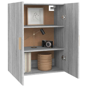 Ντουλάπι Τοίχου Κρεμαστό Γκρι sonoma 69,5x34x90 εκ.
