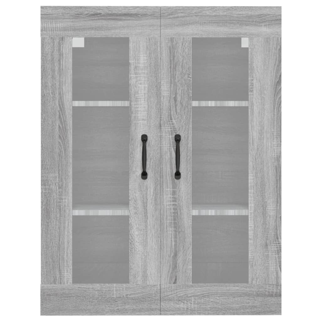 Ντουλάπι Τοίχου Κρεμαστό Γκρι sonoma 69,5x34x90 εκ. - Pakobazaar