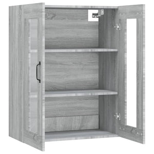 Ντουλάπι Τοίχου Κρεμαστό Γκρι sonoma 69,5x34x90 εκ. - Pakobazaar