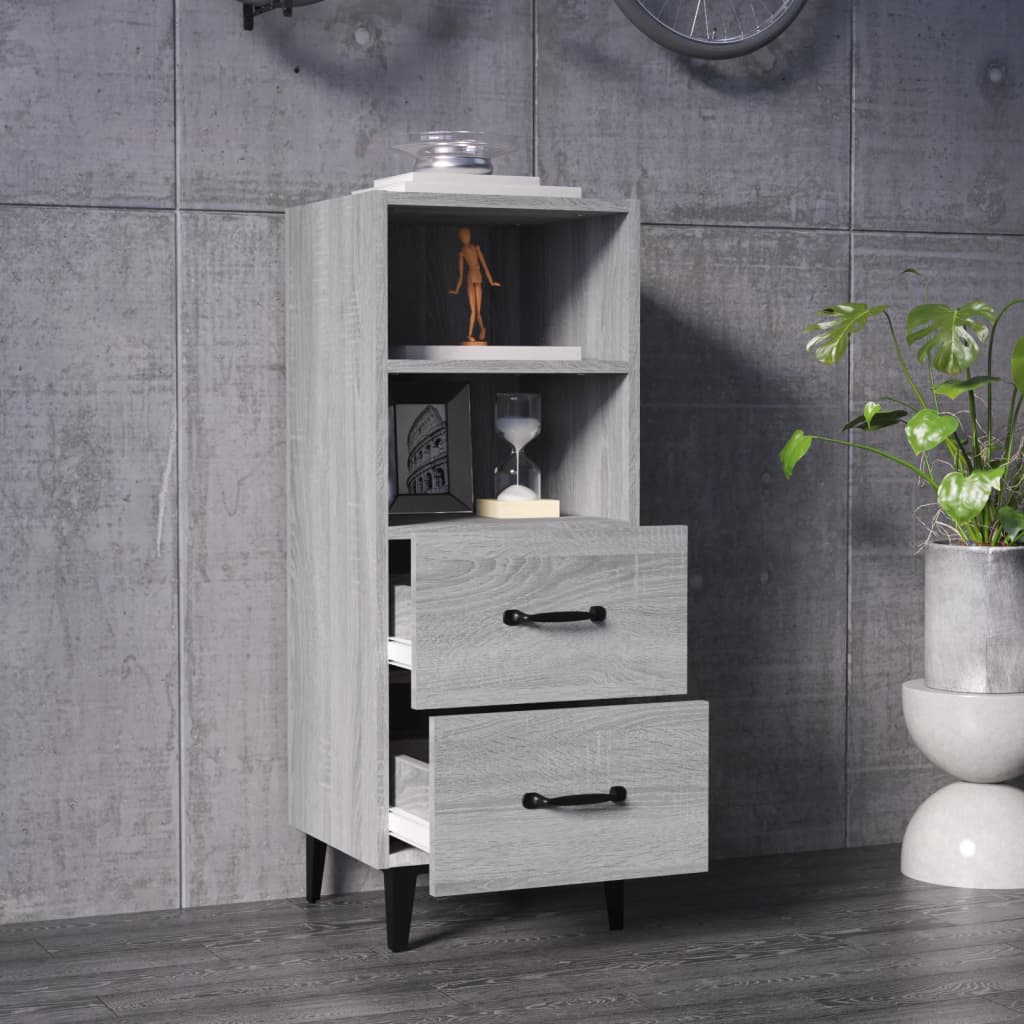 Ντουλάπι Γκρι Sonoma 34,5x34x90 εκ. από Επεξεργασμένο Ξύλο