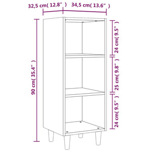 Ντουλάπι Καφέ Δρυς 34,5 x 32,5 x 90 εκ. Επεξεργασμένο Ξύλο