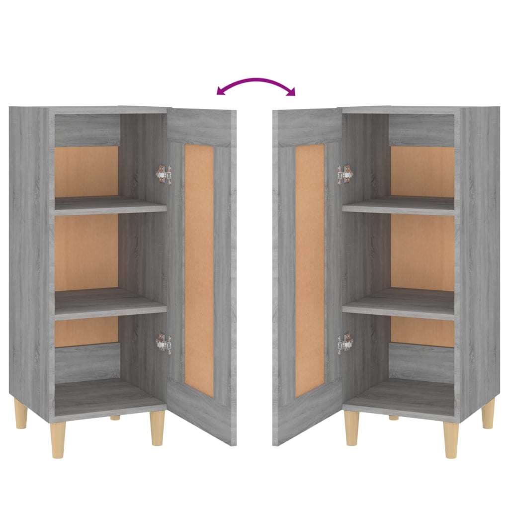 Ντουλάπι Γκρι Sonoma 34,5x34x90 εκ. από Επεξεργασμένο Ξύλο